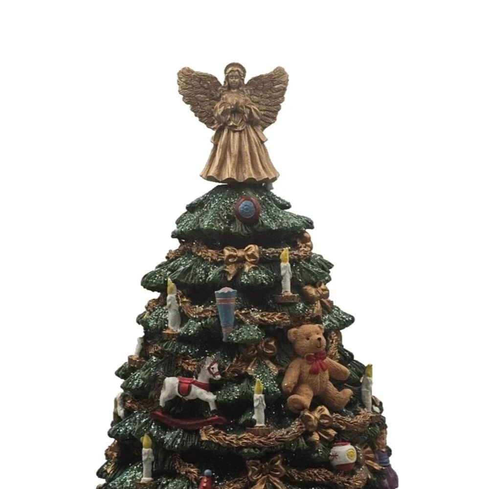 San Francisco Music Box Rotating Victorian Tree Plays 12 Days Xmas Hand Painted